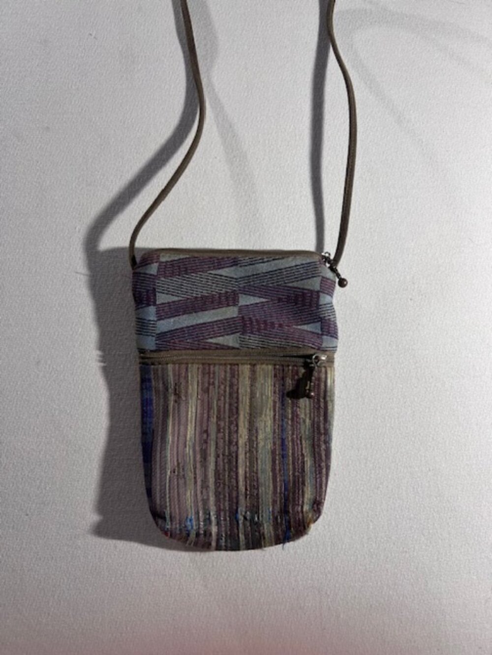Maruca Design hand-crafted small handbag unique upholstery fabric grungy boho‎